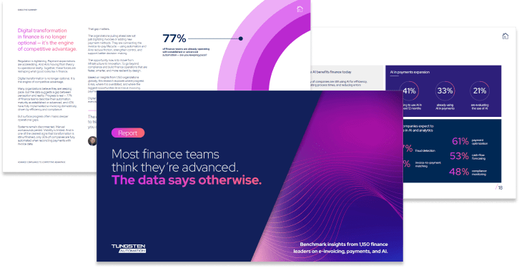 Snapshot of eInvoice & Payments Report cover and interior pages