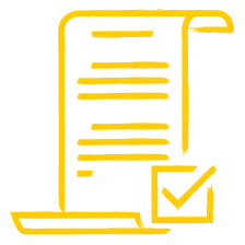 Accounts payable yellow icon