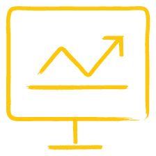 analytic growth icon