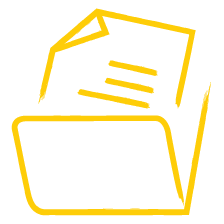 folder with document yellow icon