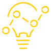 idea analysis yellow icon
