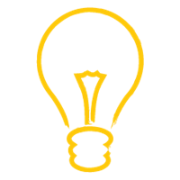light bulb yellow icon