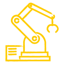 manufacturing yellow icon