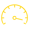 speed efficiency yellow icon