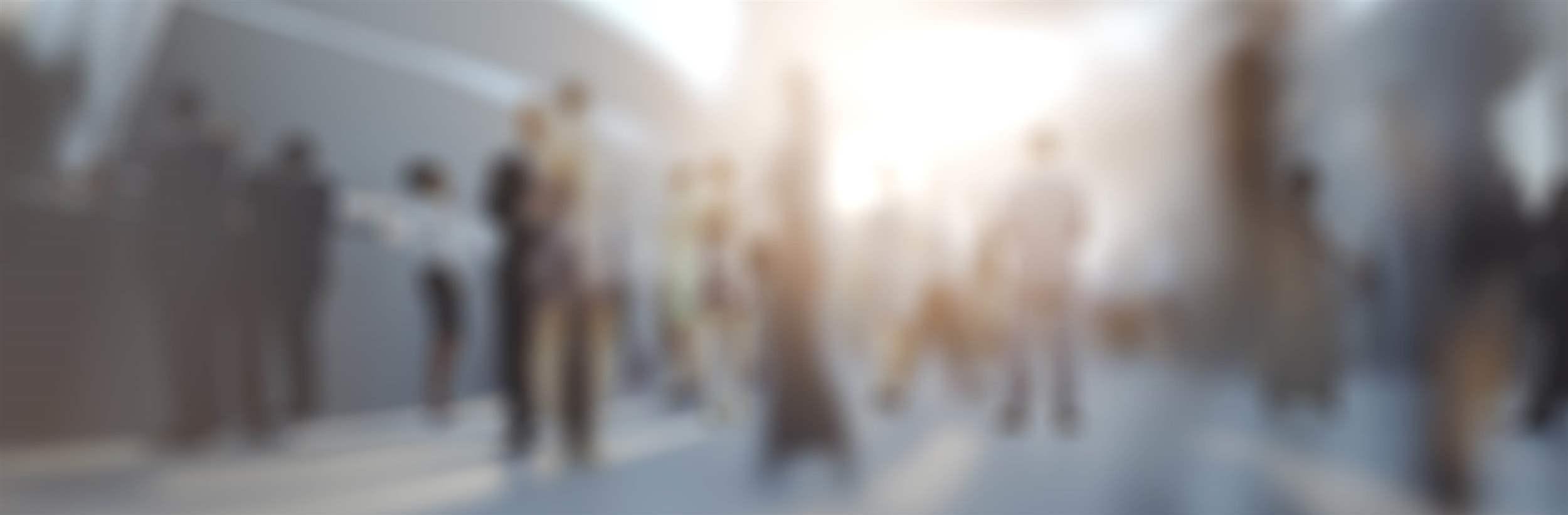 Crowds of people walking on futuristic street. This is entirely 3D generated image.