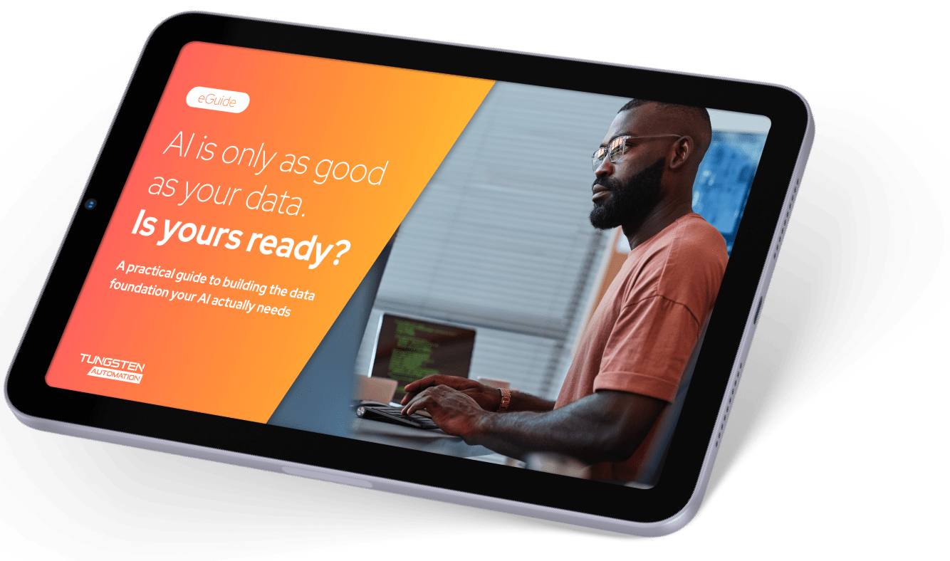 Cover of the eGuide: AI is only as good as your data. Is yours ready?