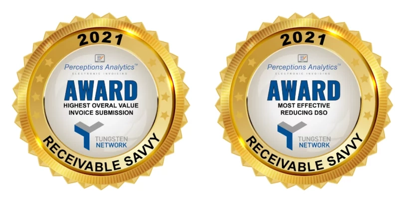 Tungsten Network earns two inaugural Perceptions Analytics Awards for Lowest DSO and Highest Overall Invoicing Value
