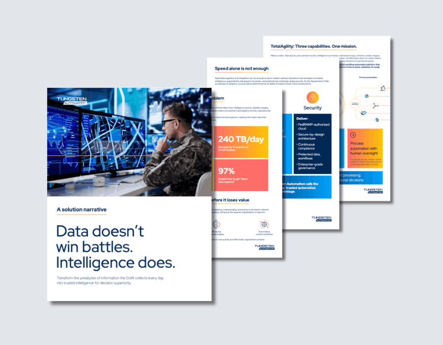 Data doesn't win battles. Intelligence does. Solution Brief