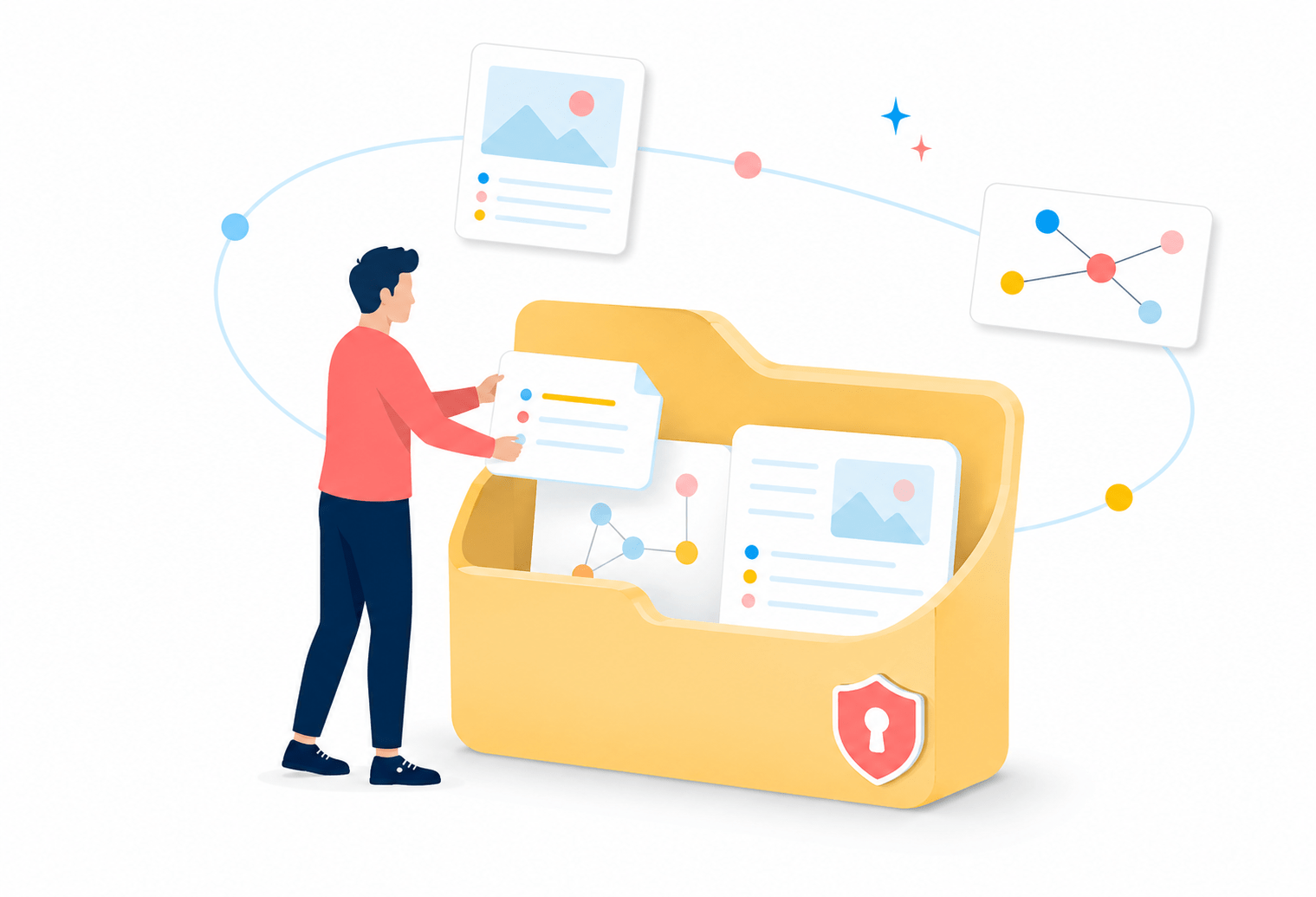 Enterprise information organized in an AI knowledge base